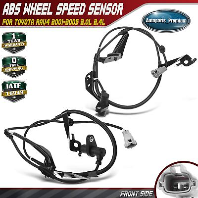 #ad 2Pcs Front ABS Wheel Speed Sensor w 2 Pins for Toyota RAV4 2001 2005 2.0L 2.4L $27.99
