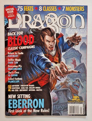 #ad Dragon Magazine issue 315 Jan 2004 Back For Blood New Setting Eberron VG $12.99