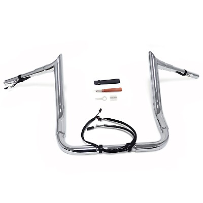 #ad 12quot; Miter Cut Prewired 1.5quot; Handlebar For 16 23 Street Glide Electra Glide Ultra $309.95