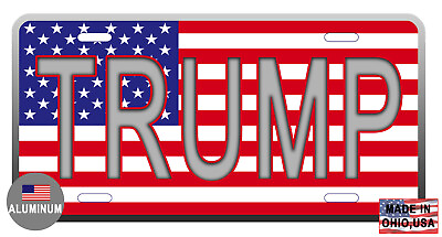 #ad LICENSE PLATE TRUMP DURABLE ALUMINUM QUALITY FULL COLOR GLOSS LP#1003 $12.50