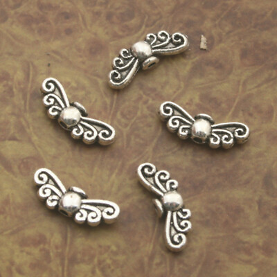 #ad 60pcs Tibetan Silve wing Spacer bead Findings X0191 $1.90