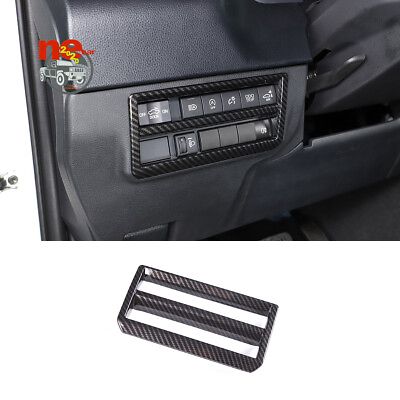 #ad #ad ABS Carbon Kits Car Headlight Switch Frame Trim Cover For Toyot a Tundr@ 2022 23 $14.99