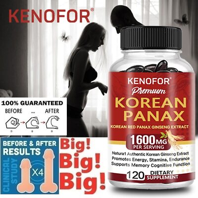 #ad Red Korean Panax Ginseng 1600mg High Strength Energy Endurance Memory $7.72