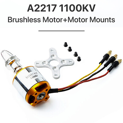 #ad A2217 2217 RC Brushless Outrunner Motor 1100KV 1250KV 2300KV for RC Fixed Wing $11.58