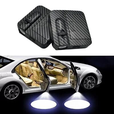 #ad 2Pc Wireless Led Car Door Lamp Welcome Laser Projector For All Models Car lights $9.99