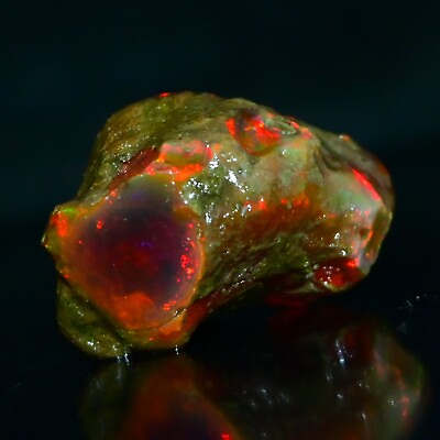 #ad Multi Fire Opal Rough 90.65 Carat Natural Ethiopian Opal Raw Welo Opal Gemstone $91.20