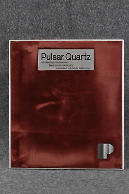#ad 9quot; x 11quot; Rare Pulsar Quartz Velvet Topped Salesperson Presentation Tablet $85.50