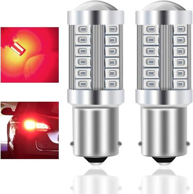 #ad Teguangmei 1156 BA15S P21W 7506 Car LED Bulbs Red 900LM Ultra Bright 5730 33 SM GBP 17.70