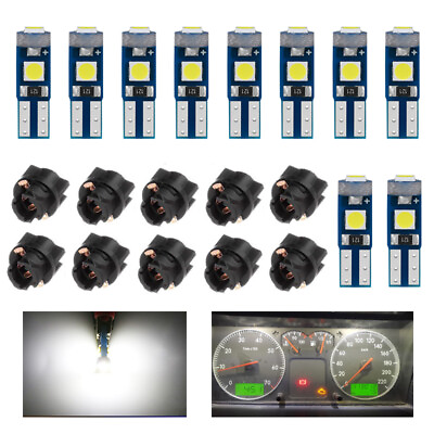 #ad 10X T5 74 3SMD 3030 LED Bulbs For Instrument Gauge Cluster Dash Light Sockets $6.06