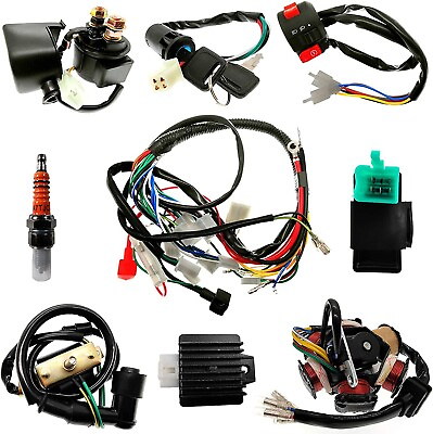 50cc 125cc CDI Wire Harness Stator Assembly Wiring Kit For Chinese ATV Quad Quad $31.59
