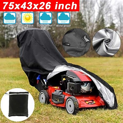 Waterproof Lawn Mower Cover Heavy Duty UV Protector for Push Mower Universal Fit $12.99