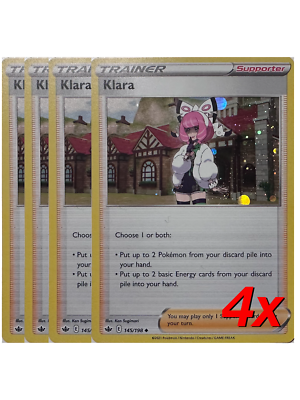 #ad Pokemon Klara Holo x4 Playset Trainer Card 145 198 $2.99