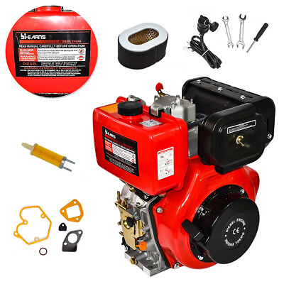 #ad Air Cooled Single Cylinder Diesel Engine 10HP 4 Stroke 3600rpm Electric Start $800.77