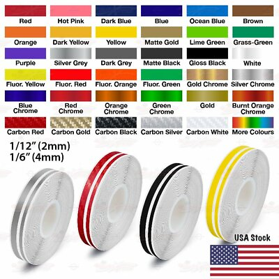 1 2quot; Roll Vinyl Pinstriping Pin Stripe Double Line Car Tape Decal Stickers 12mm $9.95