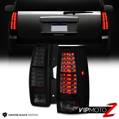 #ad 2007 2014 Chevy Suburban Tahoe Yukon quot;SINISTER BLACKquot; LED Rear Tail Lights Lamps $137.95