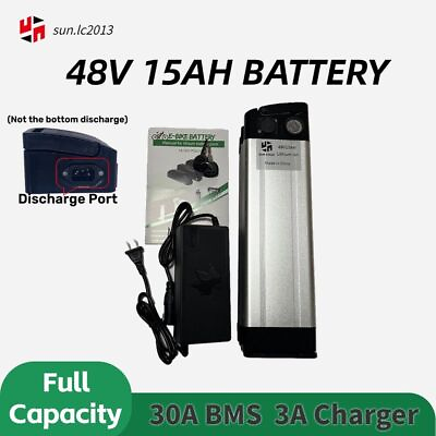 #ad 48V 15Ah Ebike Battery Pack Lithium Ion Charger BMS Electric Bicycle 1000W Motor $215.95