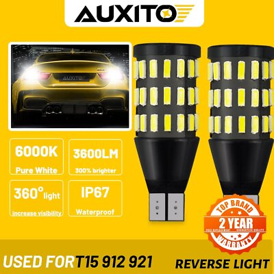 #ad AUXITO Backup 921 T15 912 W16W CSP LED Bulb Back Up Reverse Light White 40000LM $11.99