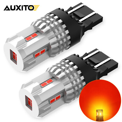 #ad AUXITO Red Super LED Stop Brake Signal Turn Tail Light Bulbs 7444 7443 7440 $13.99