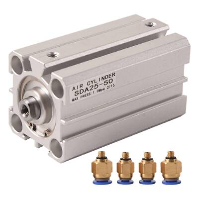 #ad Compact Thin Pneumatic Air Cylinder SDA25x50 Bore 1quot; Stroke 2quot; Double Acting $17.99