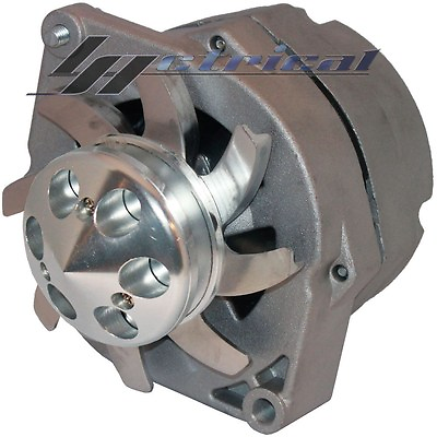 #ad NEW ALTERNATOR CHEVY HOLDEN GM HOTROD 1 ONE WIRE BILLET PULLEY FAN HIGH 160 AMP $186.99