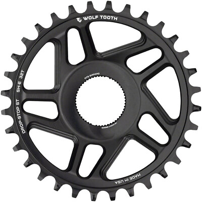 #ad Wolf Tooth EP 8 Direct Mount Chainring Drop Stop ST 32T Black $85.46