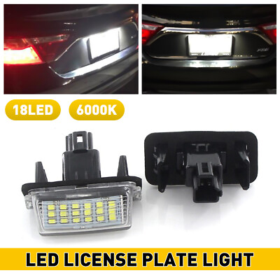 #ad 2x LED License Plate Light Tail Assembly Lamp For 2012 2017 Toyota Camry Yaris $10.99