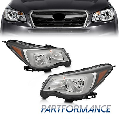#ad For 2017 2018 Subaru Forester Factory Halogen Headlights LeftRight Side W Bulb $159.99