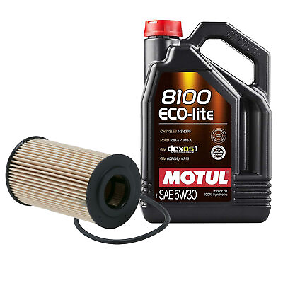 #ad 5L Motul 8100 ECO LITE 5W30 Wix Filter Motor Oil Change Kit API SP RC $69.95
