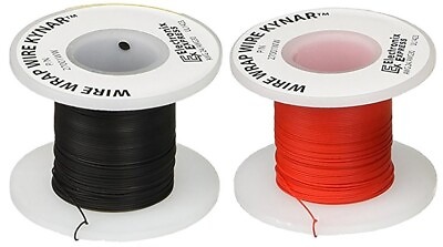 #ad 100ft Black and 100ft Red Wire Wrap Solid Kynar Wire 30 Gauge PVC Insulation $19.99