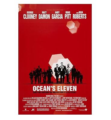 #ad Oceans Eleven Movie Poster 24quot; x 36quot; $19.75