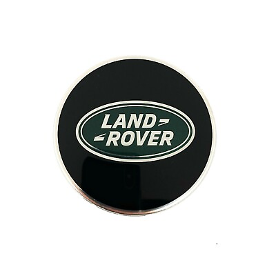 #ad ONE Land Rover Black Green Oval Polished Wheel Center Hub Cap Genuine LR069899 $21.95