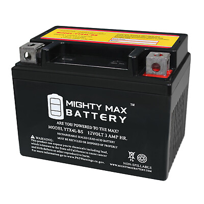 #ad Mighty Max YTX4L BS SLA Battery Replaces Polaris 90 Scrambler Sportsman ETon $19.99