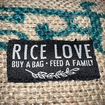 #ad Rice Love Buy A Bag Feed A Family Burlap Handmade Womens Handbag NWOT $21.24