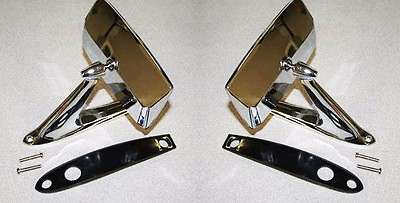 #ad NEW 1967 1968 Mustang Standard Chrome Outside Mirror Right and Left Side Pair $99.90