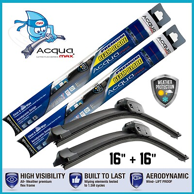 #ad Automotive Replacement Windshield Wiper Blades 16quot; Set Easy To Install $26.95