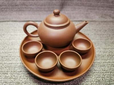 #ad YiXing Zisha Clay Teapot small set marked Jingxi HUI Mengchen $195.00