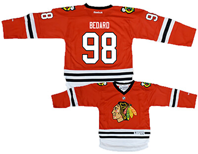 #ad #ad Youth Chicago Blackhawks Connor Bedard #98 Red Premier Jersey Printed Logo amp;Name $109.99