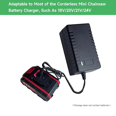 #ad 20V 21V 24V Battery Charger Adapter For 4 in 6 in Cordless Mini Chainsaw US Plug $8.59
