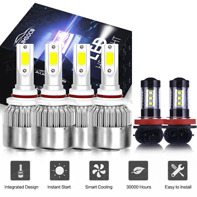 #ad For Toyota Avalon 2013 2017 6x LED Headlight High Low Beam Fog Light Bulbs kits $39.99
