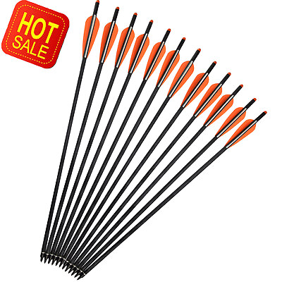 16quot; 18quot; 22quot;Carbon Arrows Crossbow Bolts For Archery Bows Hunting Target Shooting $30.39
