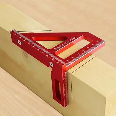 #ad Woodworking Square Protractor Aluminum Alloy Miter Triangle Ruler High Precision $7.98