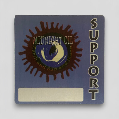 #ad Midnight Oil 1993 #x27;Earth Sun Moon#x27; Tour Unused Backstage Pass GBP 6.99