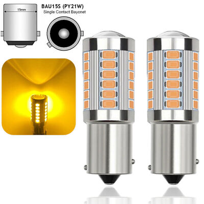 #ad BAU15S PY21W LED 581 1156 Car Indicator Amber Canbus Light Bulbs Signal Bulb 12V $9.99