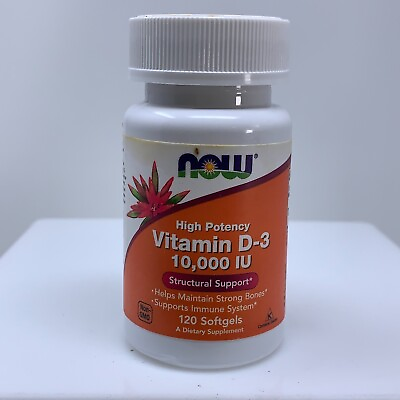 #ad #ad Now Foods High Potency Vitamin D 3 10000 IU 120 Softgels Exp 10 25 $12.12