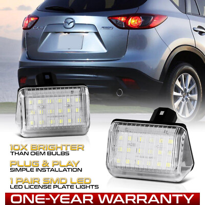 #ad 2PC DIAMOND WHITE SMD LED License Plate Light Housing Lamp SET Mazda 6 CX5 CX7 $10.75