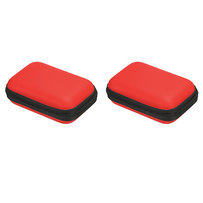 #ad Portable Storage Carrying Bag Red 4.33 x 2.95 x 1.57 Inch Pack of 2 $7.68