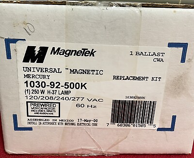 #ad Universal Magnetic Mercury Replacement Kit 1030 92 500K 250W H 37 Lamp $35.99
