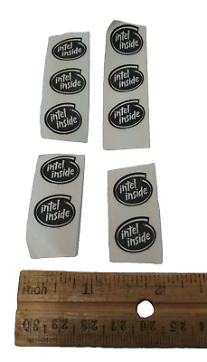 #ad 10pcs Black Vintage Old School Intel Inside stickers $11.99