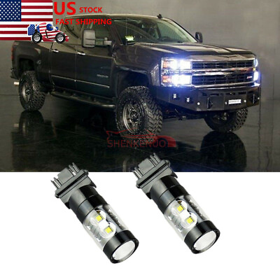 #ad 3157 Super bright LED Bulbs For Chevy GMC Dodge Ford Daytime Running DRL Lights $15.08