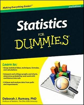 #ad Statistics For Dummies Paperback By Rumsey Deborah J. GOOD $4.49